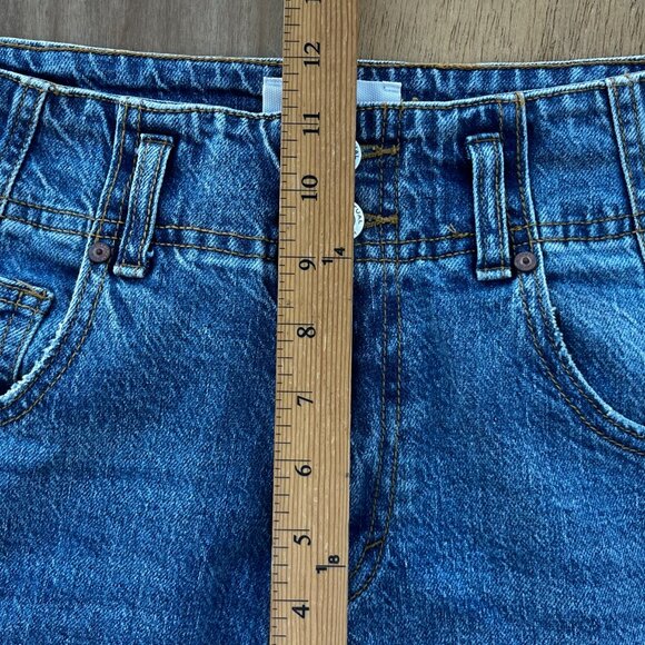 HABITUAL BOHO CARGO BAGGY WIDE LEG JEANS WOMEN’S sz 4/27 High Rise Denim - Picture 10 of 12